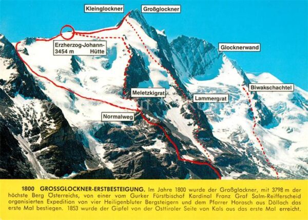 Grossglockner mit Touren und Routen für Bergsteiger E