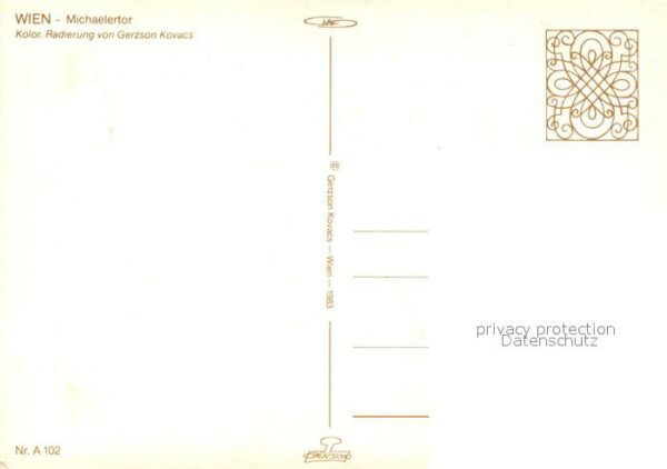 Wien Michaelertor Radierung von Gerzson Kova – Bild 2