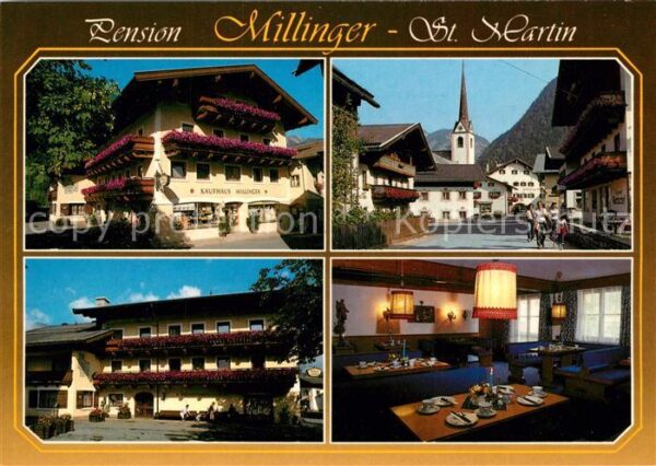 St Martin Lofer Pension Millinger Ortsmotiv mit Kirche