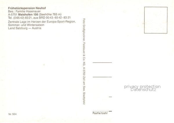 Maishofen Pension Neuhof – Bild 2