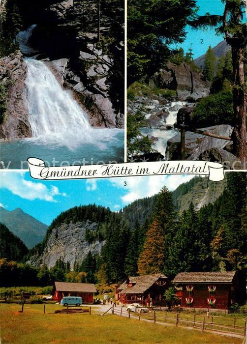 Maltatal Kaernten Gmündner Hütte Blauer Tumf Wasserfall W
