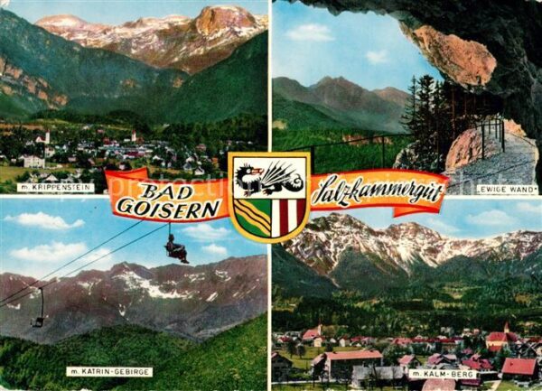 Bad Goisern Salzkammergut Gesamtansicht mit Alpenpanorama Krippen