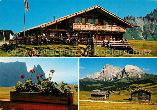 Seiser Alm Dolomiten Alpe di Siusi Berggaststätte Dolomiten