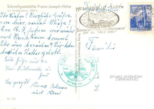 Heiligenblut Kaernten Schnellgaststätte Franz Joseph Höhe Ter – Bild 2