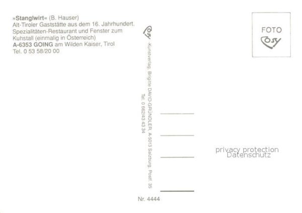 Going Wilden Kaiser Tirol Stanglwirt Alt Tiroler Gaststätte 16. J – Bild 2