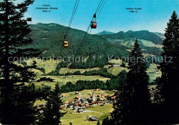 Riezlern Kleinwalsertal Vorarlberg Kanzelwandbahn Blick ins Tal Alpenpanor