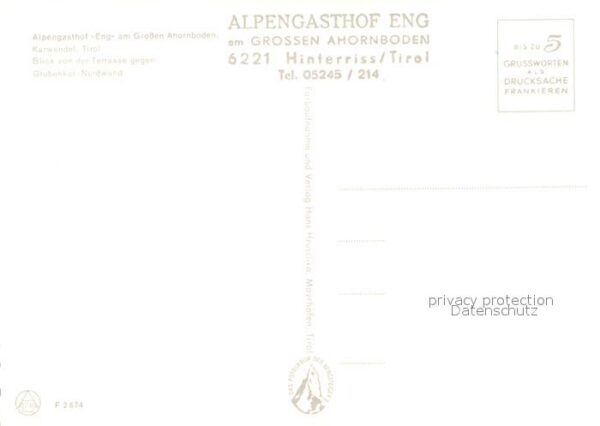 Hinterriss Tirol Alpengasthof Eng am Grossen Ahornboden – Bild 2