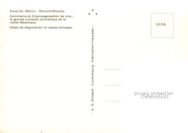 Remich Caves St Martin Commerce et Champagnisa – Bild 2