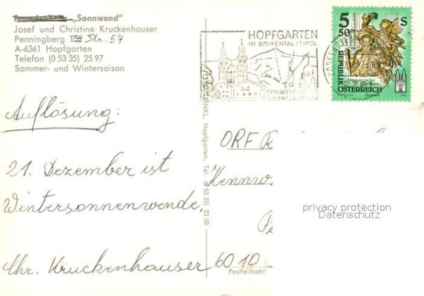 Hopfgarten Brixental Fremdenheim Pension Sonnwend Landschaft – Bild 2