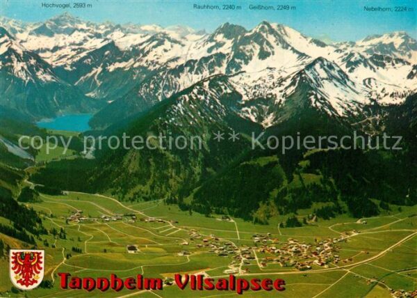 Tannheim Tirol Vilsalpsee Alpenpanorama Fliegeraufnahm