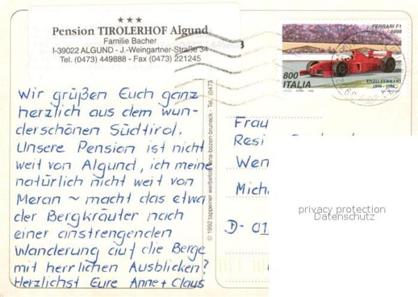 Algund Merano Pension Tirolerhof Naturpark Texelgrupp – Bild 2