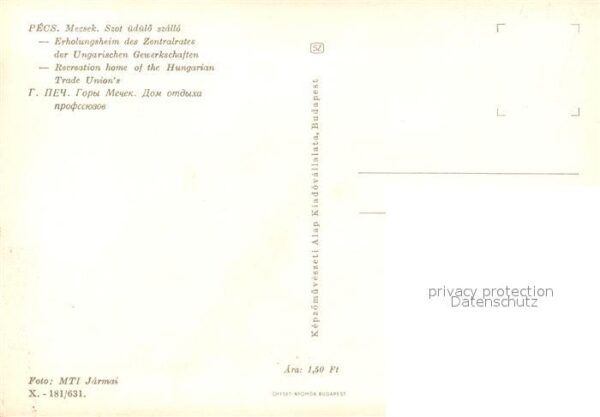 Pecs Mecsek Szot üdülü szallo Erholungsheim – Bild 2