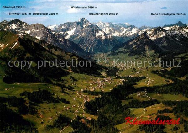 Kleinwalsertal Alpenpanorama Fliegeraufnahme