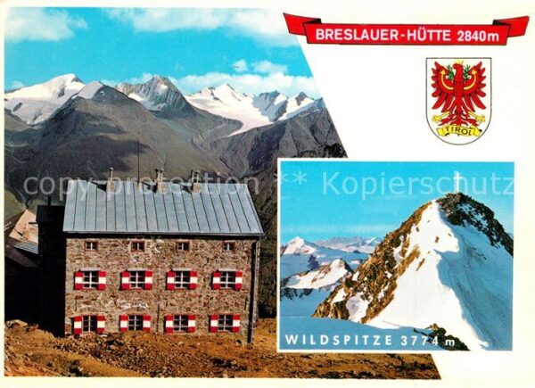 Soelden Oetztal Breslauer Hütte Wildspitze Gipfelkreuz