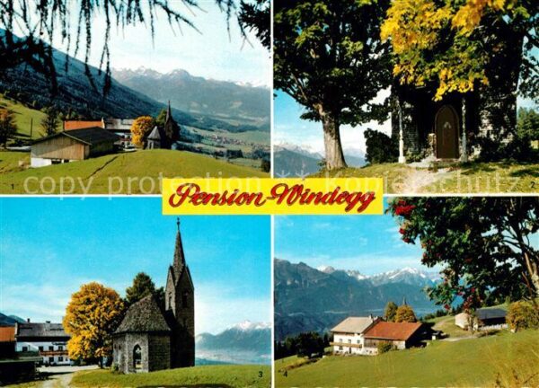 Hall Tirol Gasthof Pension Windegg Kirche Alpenpan