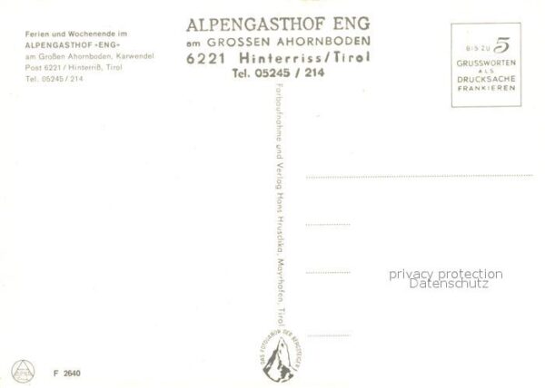 Hinterriss Tirol Alpengasthof Eng am Grossen Ahornboden – Bild 2