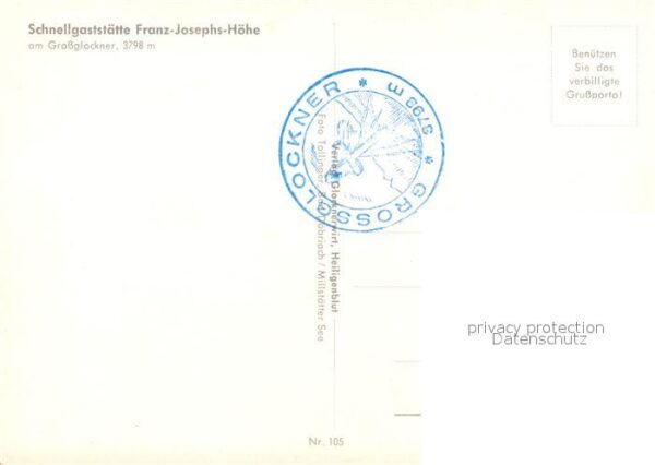 Heiligenblut Kaernten Schnellgaststätte Franz Josephs Hütte G – Bild 2