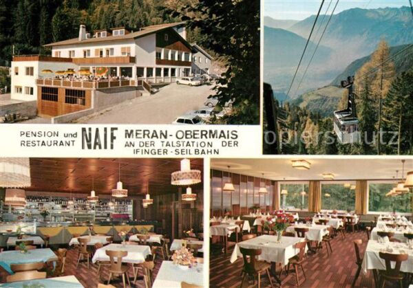 Obermais Meran Pension Restaurant Naif Ifinger Seilbah