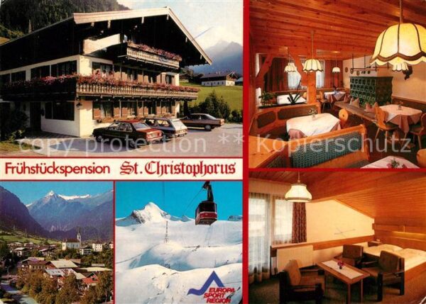 Kaprun Pension St Christophorus Blick auf Kitz
