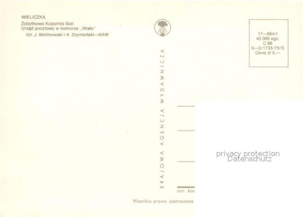 Wieliczka Wielicki Kleinpolen Zabytkowa Kopalnia Soli Urzad pocztowy – Bild 2