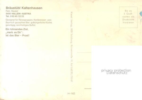 Hallein Bräustübl Kaltenhausen Gaststube Verkau – Bild 2