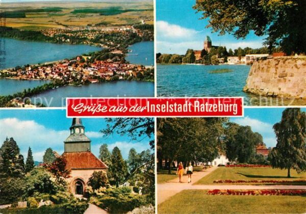 Ratzeburg Fliegeraufnahme Park Kirche