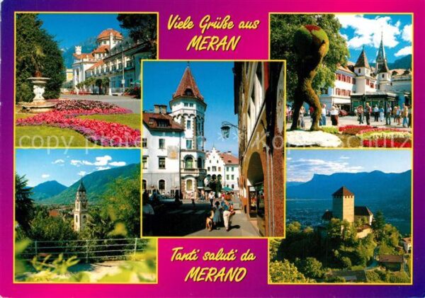 Merano Meran Park Kirche Rathaus
