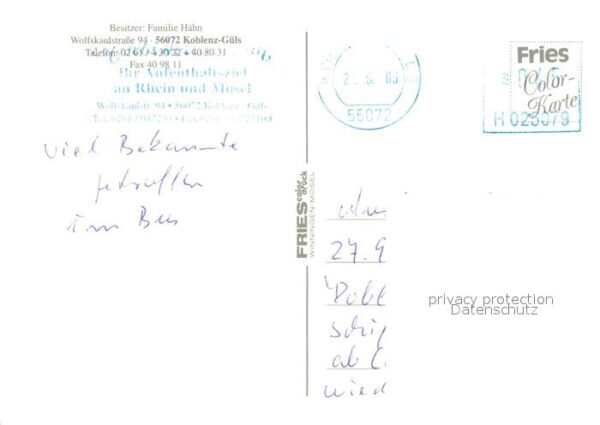 Guels Koblenz Mosel Hotel Hähn – Bild 2