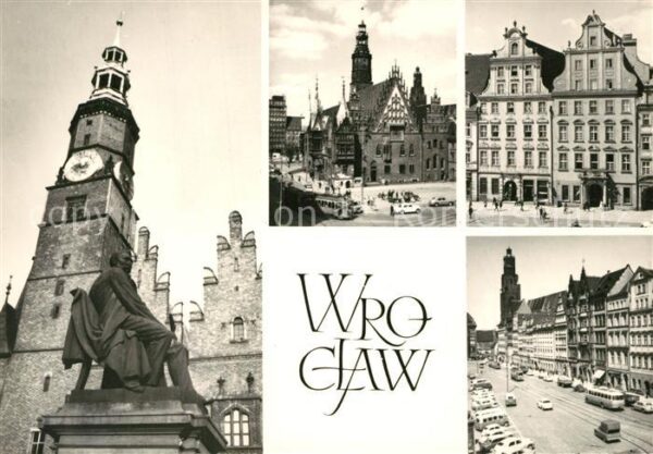 Wroclaw Rathaus Marktplatz Statue