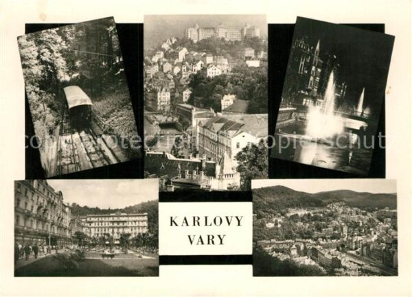 Karlovy Vary Bergbahn Kuranlagen Panorama
