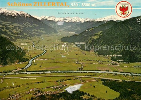 Zillertal Tirol Fliegeraufnahme Panorama