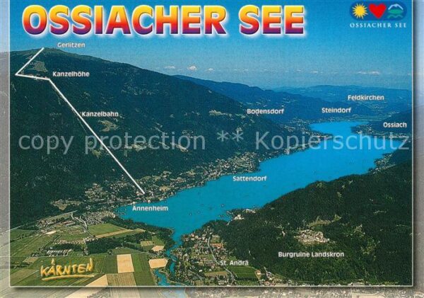 Ossiachersee Fliegeraufnahme