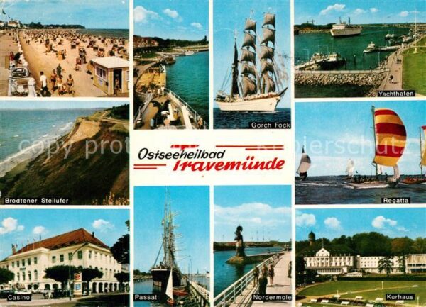 Travemuende Ostseebad Brodtener Steilufer Gorch Fock Yachthaf