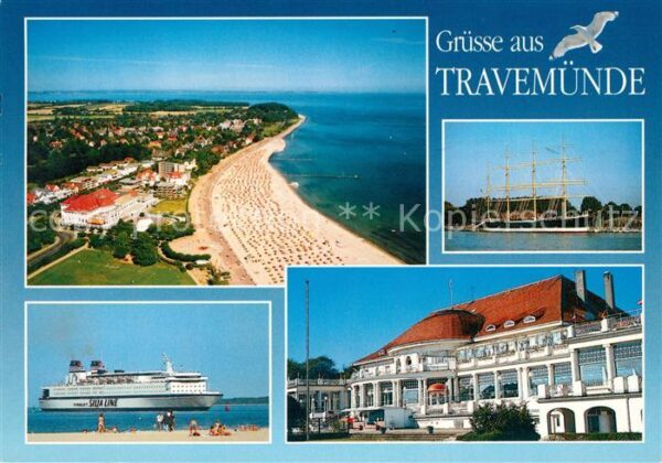 Travemuende Ostseebad Fliegeraufnahme  Kurhaus Segelschiff St