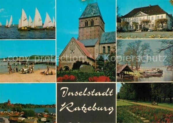Ratzeburg Segelboote Kirche Panoramen Strand Park