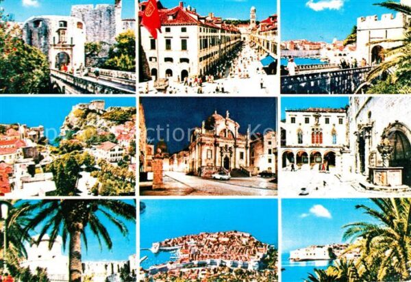 Dubrovnik Ragusa Teilansichten Innenstadt Altstadt Hafen