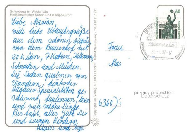 Scheidegg Allgaeu Gesamtansicht mit Alpenpanorama – Bild 2