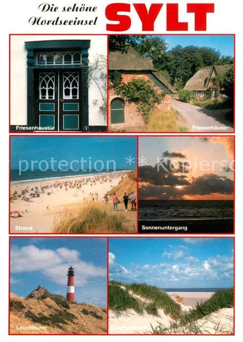 Westerland Sylt Friesenhäuser Strand Leuchtturm Dünen S
