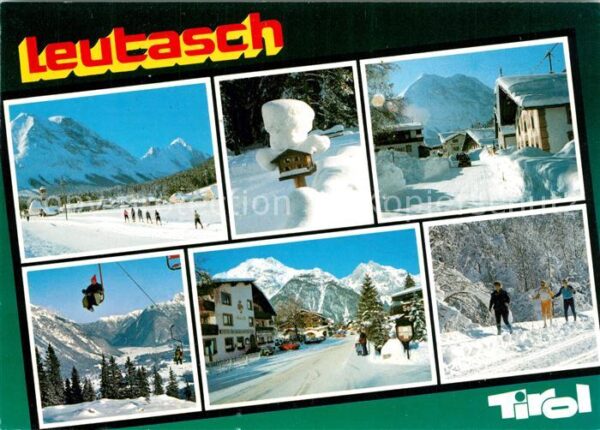 Leutasch Kirchplatzl gegen Hohe Munde Winterzaub