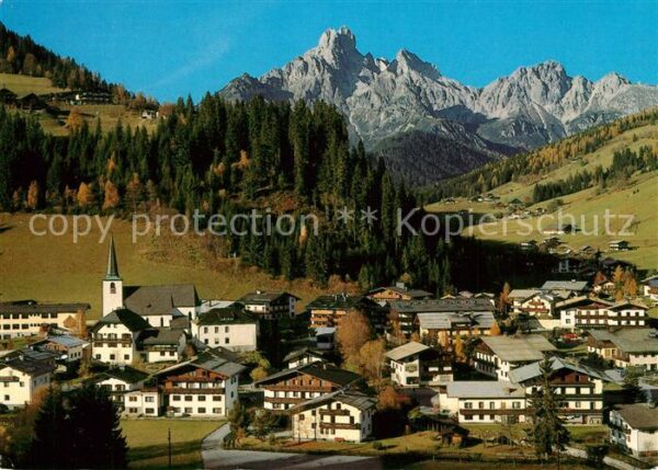 Filzmoos Panorama mit Bischofsmütze Gosaukamm Da