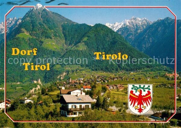 Dorf Tirol Panorama mit Mutspitze Texelgruppe Ötzt