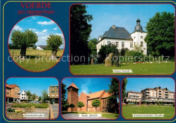 Voerde Niederrhein Bahnhofstrasse Haus Voerde Kirche Fried