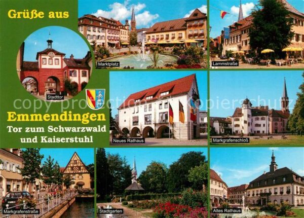 Emmendingen Stadttor Marktplatz Lammstrasse Rathaus