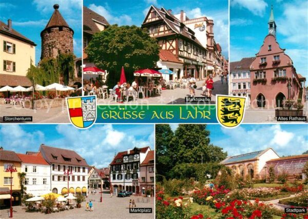 Lahr Baden Storchenturm Marktstrasse Strassencafe