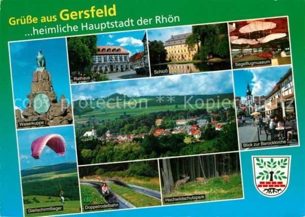 Gersfeld Rhoen Wasserkuppe Fliegerdenkmal Rathaus Schl