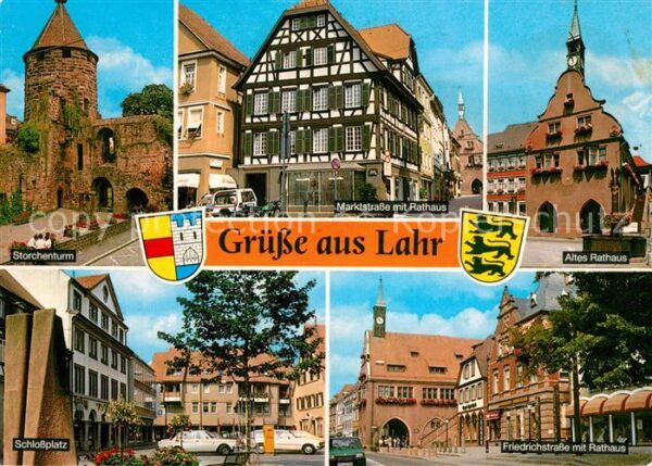 Lahr Baden Storchenturm Marktstrasse Rathaus Schlo