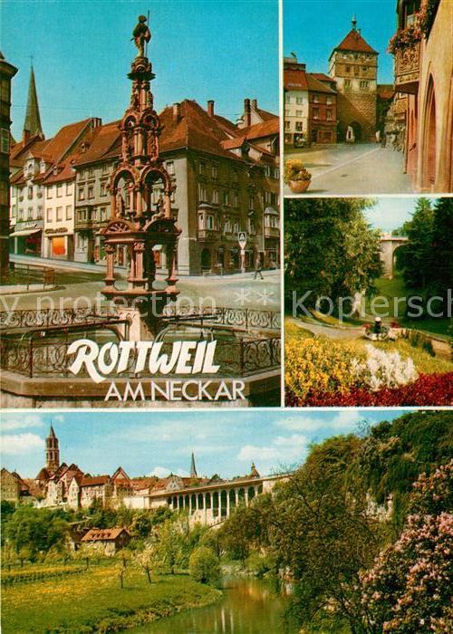 Rottweil Neckar Brunnen Altstadt Schwarzes Tor Parkanla