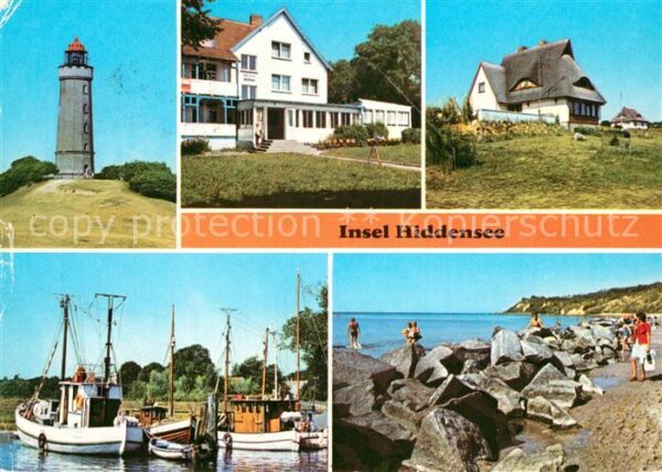 Kloster Hiddensee Leuchtturm FDGB Erholungsheim Hitthim F