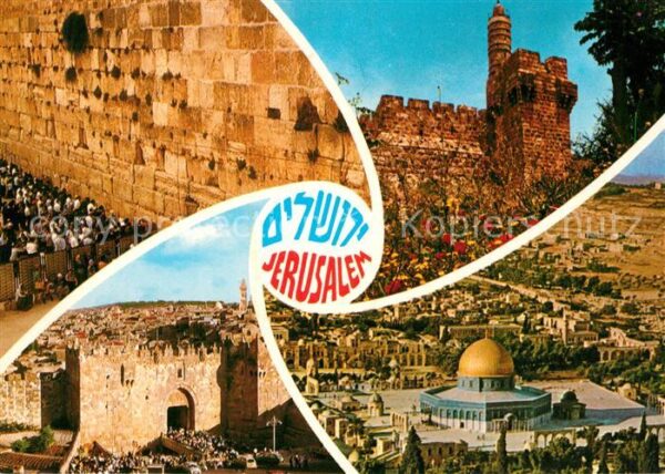 Jerusalem Yerushalayim Klagemauer Felsendom Stadtmauer