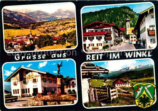 Reit Winkl Gesamtansicht mit Alpenpanorama Kaiserg